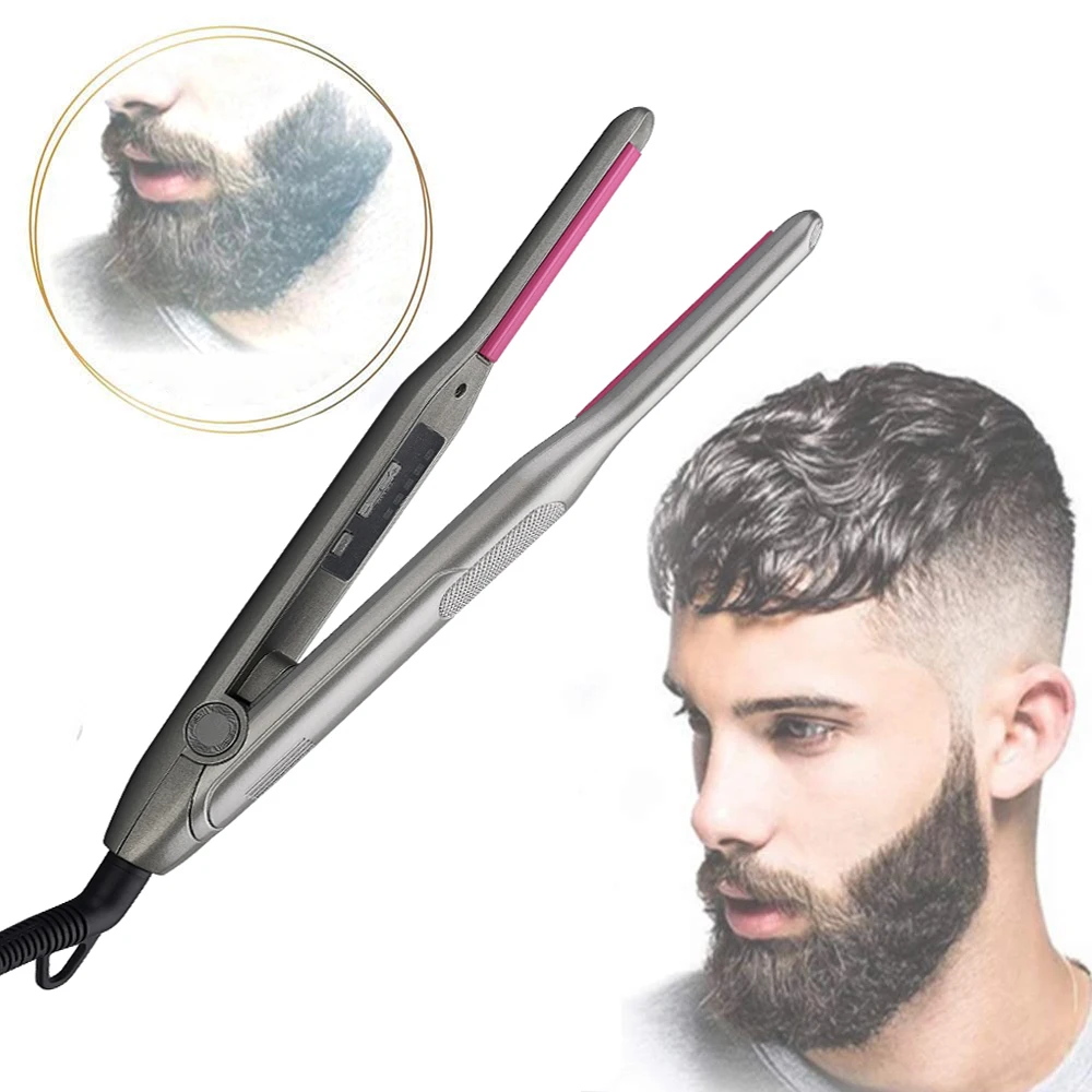 RESUXI 1088A Pencil Flat Iron Small Flat Irons for Short Hair 3/10 Inch Hair Straightener for Men Mini Flat Iron for Beard