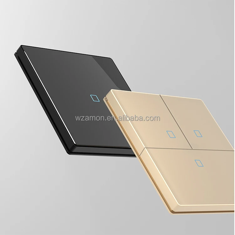 White Acrylic Glass Reset 2 Gang Switch House Power Light Electric Electrical Wall high quality switches