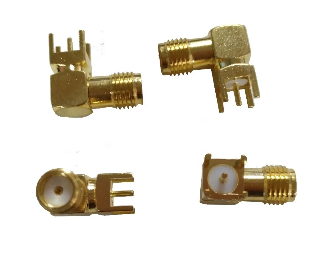 Right Angle Female SMA RF Connector  90 degree male to female rg174 rg402 sma connector