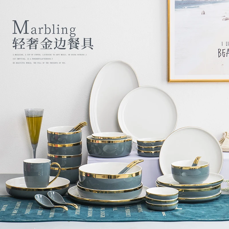 Wholesale High Quality Melamine Plate Restaurant glazed porcelain dinner set christmas dinnerware set dinner set for 6 person