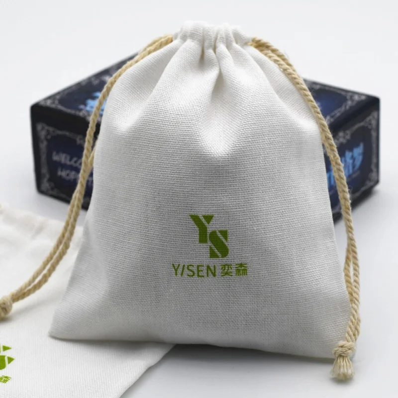 Wholesale OEM Customized Cotton Linen Hemp Cloth Dust Bag For Makeup/Cosmetic/Skincare