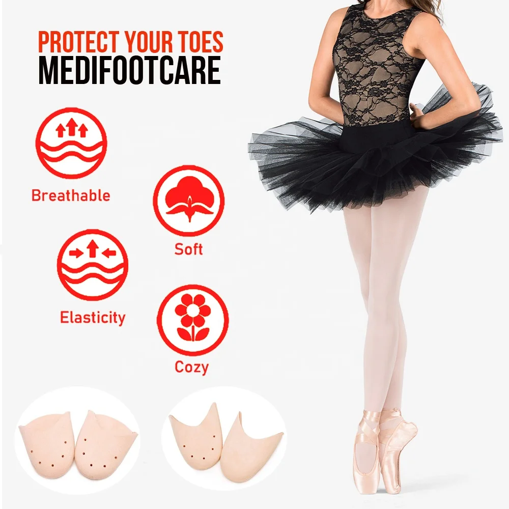 NEW Silicone Ballet Dance Punch Toe Pads Soft Gel Toe Covers Pointe Shoes High Heels Toe Caps for Dancer for Women Girls