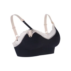 Wireless Front Open Nursing Bra Soft Lace Breathable Seamless Maternity Breastfeeding Bras For Pregnant Women