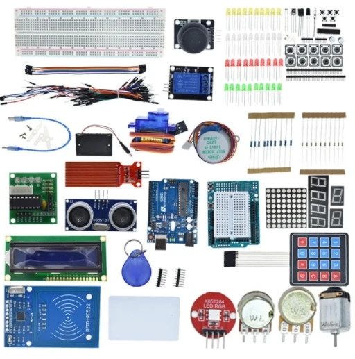 Starter Kit for Arduino Uno R3 - Uno R3 Breadboard and holder Step Motor / Servo /1602 LCD / jumper Wire