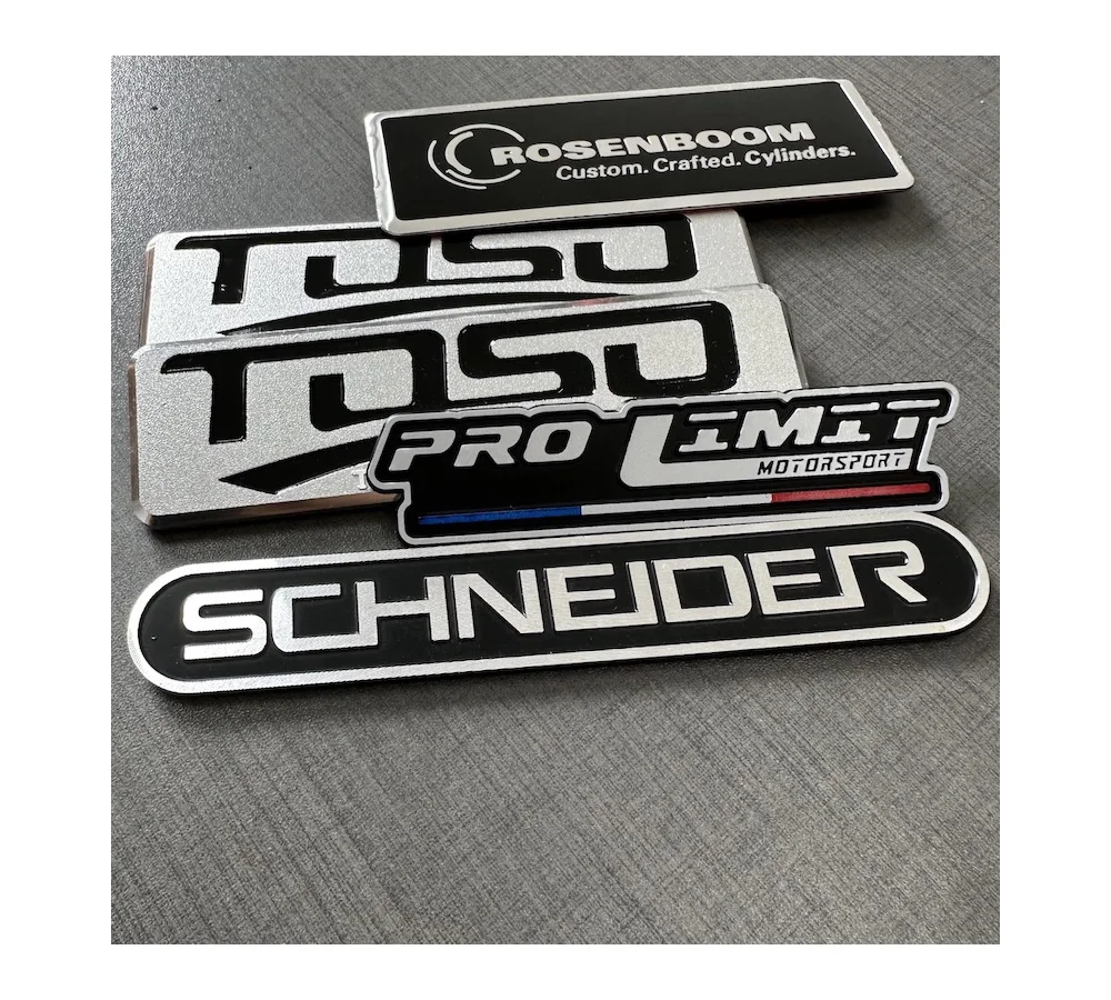 KINDABADGE Custom Your 3D Logo Custom Printing Anodized Metal Labels Logo Nameplates Self-Adhesive Aluminum Badge