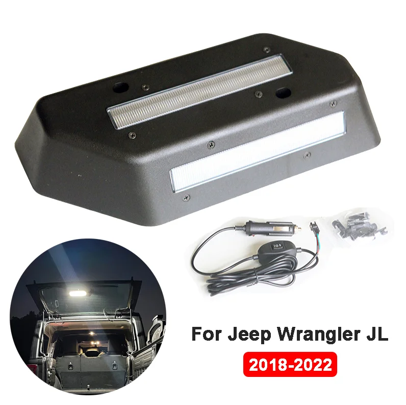 Trunk Rear door Dual color outdoor camping warning reading light alarm light for Jeep wrangler JL 2018 2019 2020 2021 2022