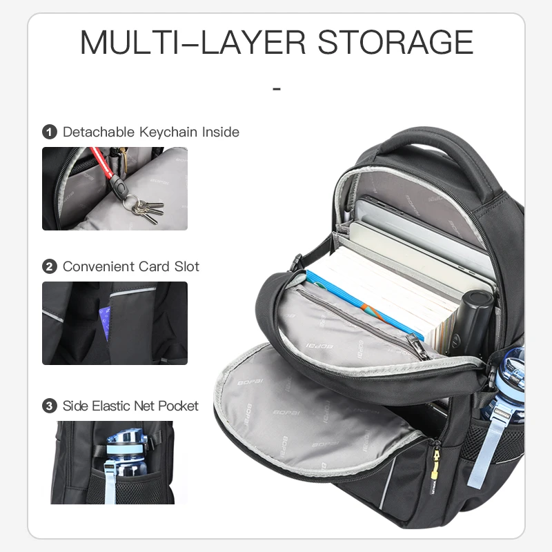 BOPAI custom unisex lightweight children primary nylon waterproof eco-friendly boy girl comfortable school bags backpack student