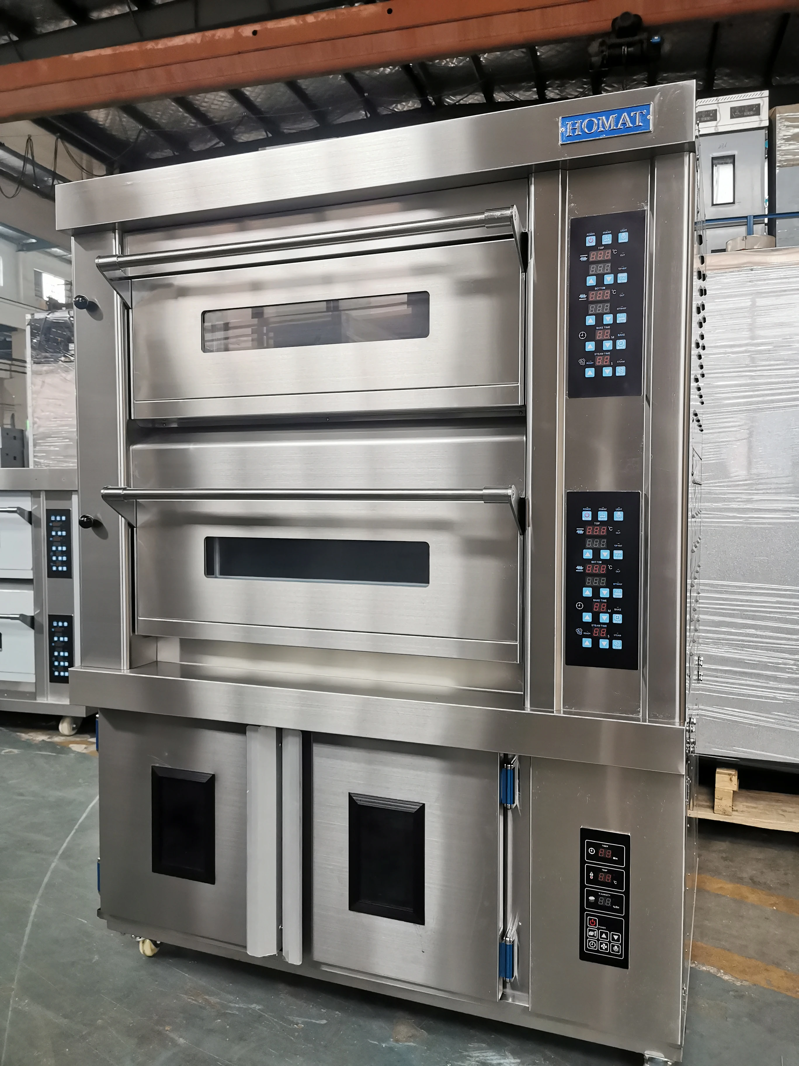 4 Trays Kitchen Chefs Industrial Ovens Combi Steam Oven Gas Combi Oven Baking Commercial Convection Bread With Proofer China