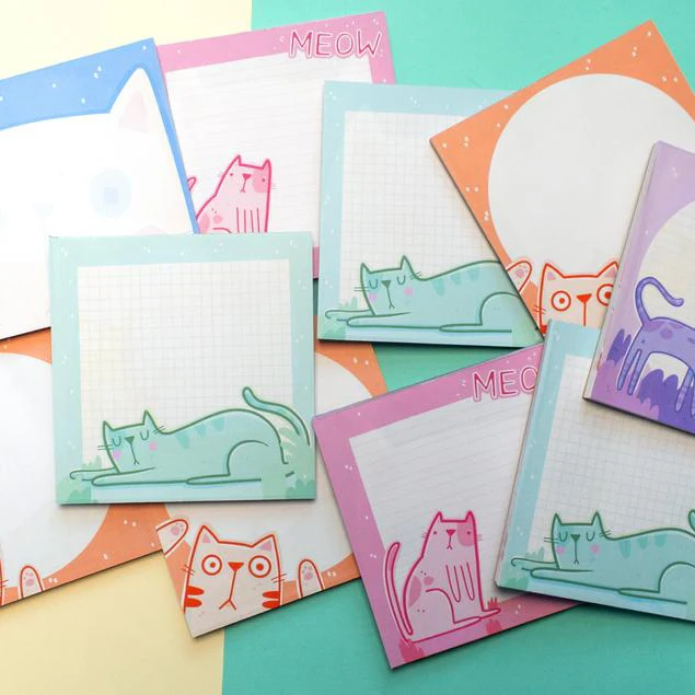 Custom Promotional Aesthetic Magnetic Lovely Memo Pad and Sticky Note for Stationery