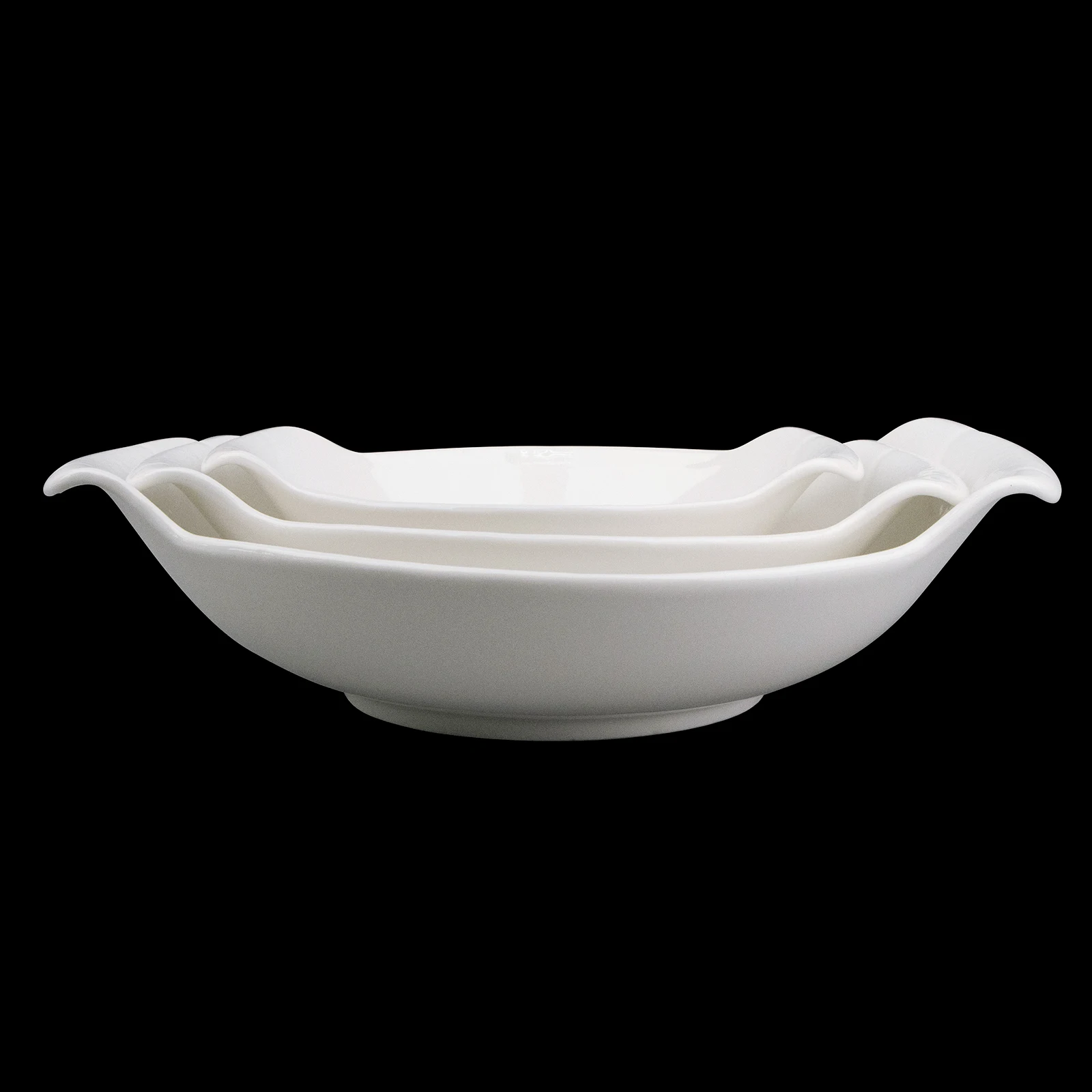 China Manufacture Baking Dishes Porcelain Boat Plate Baking Plate