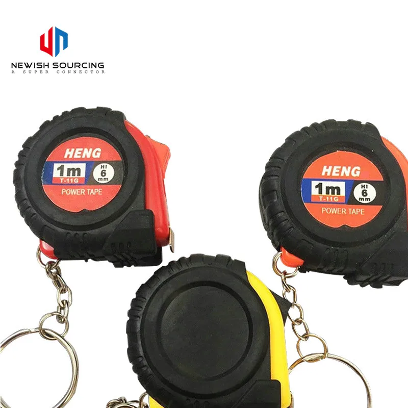 Convenient Mini Key Chain 1 Meter Steel Tape Measure Custom Precision Wear-Resistant Custom Logo Tape Measure