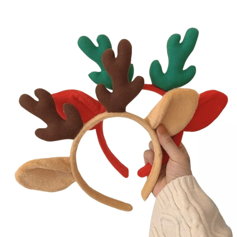 Christmas Head Band Reindeer Velvet Kids Girl Deer Antler Christmas Headbands For Women
