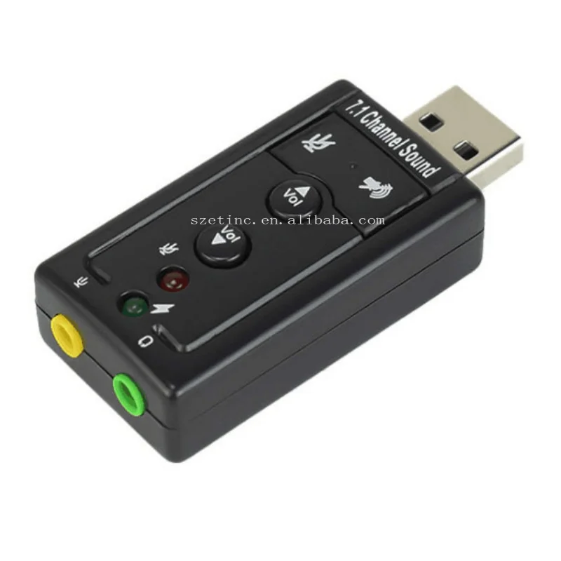 Lightweight 7.1 USB Stereo Audio Adapter External Sound Card  for PC and Laptop
