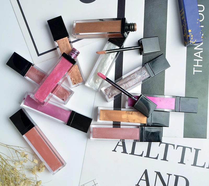 Private Label Nude Vegan Lip Gloss Luxury Custom Shiny Glitter Lip Gloss Lipgloss