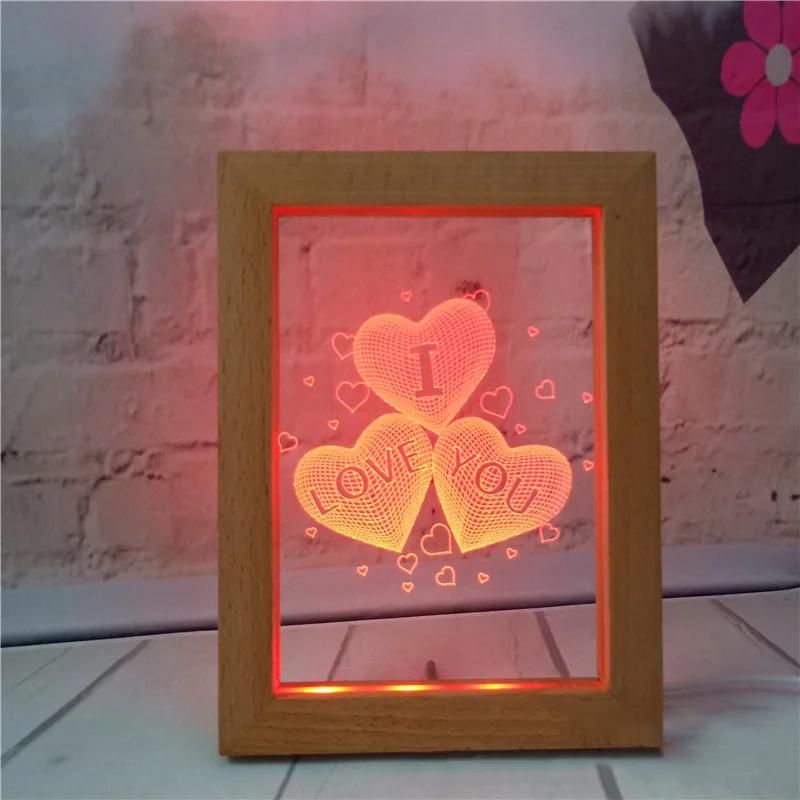 Комнатное освещение, индивидуальный Ночной светильник, акриловые 3d иллюзионные светодиодные лампы, настольные лампы, декоративные лампы для книг, кроватей для детей