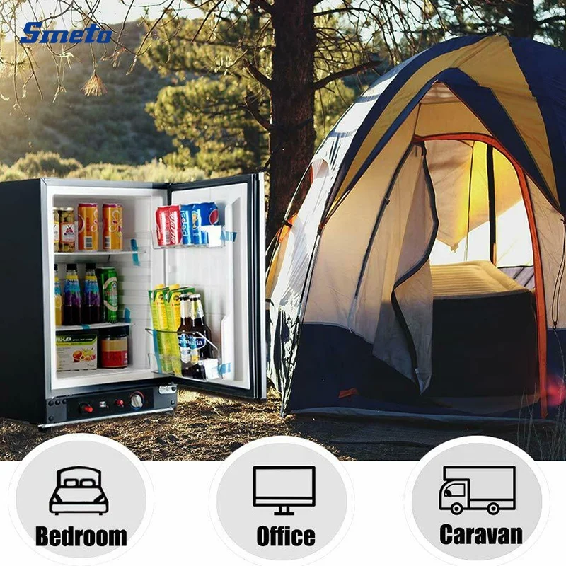 Smeta 42L 60L 100L Portable Mini Propane Fridge 12V AC DC LPG Absorption Gas Fridge Refrigerator