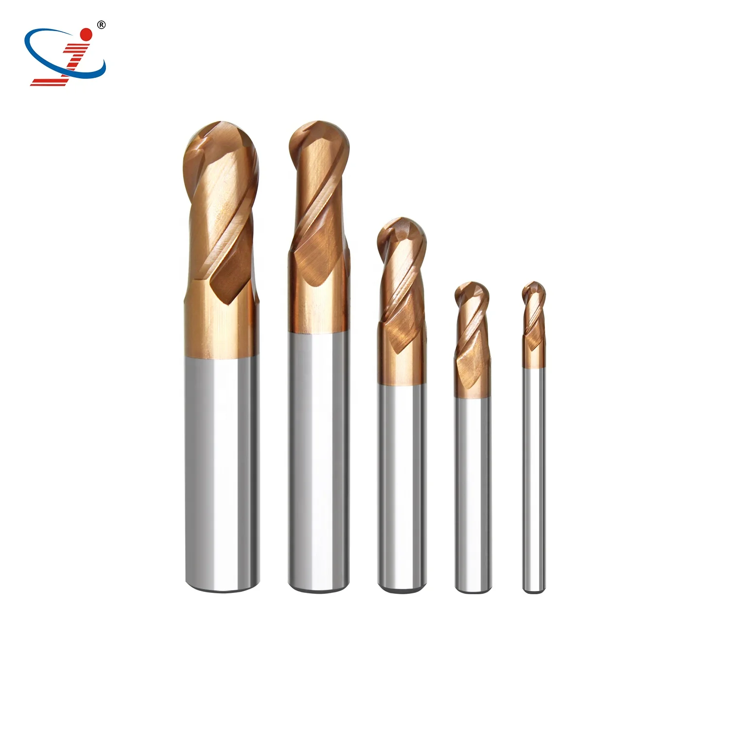 Cheap Price HRC55 6 mm Durable 4F Flat flutes CNC Custom Router Bits Tools Ball Nose End Mills Tungsten Carbide Milling Cutters