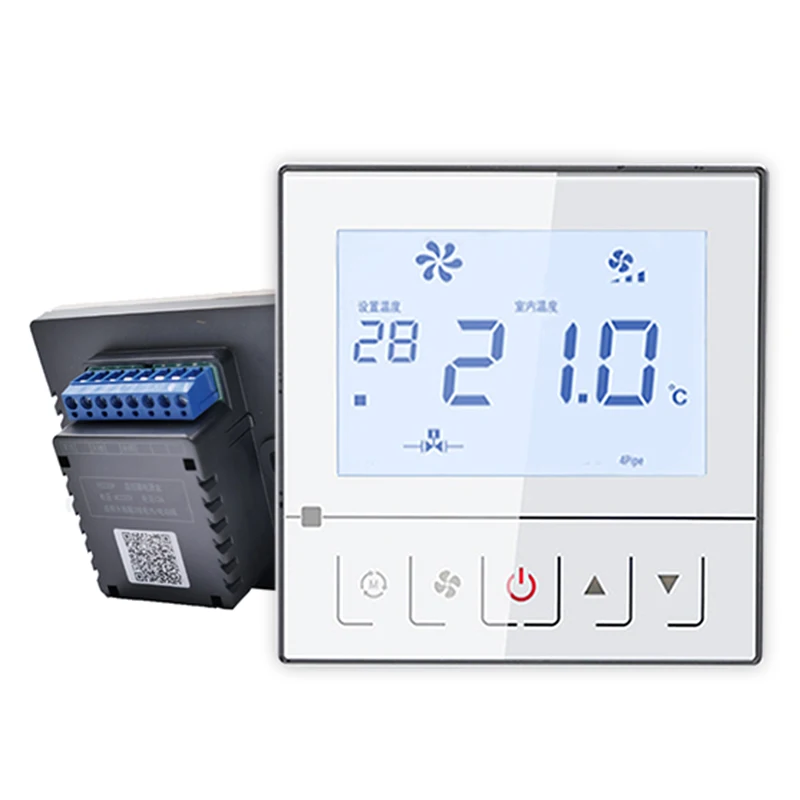 Smart Fan Coil Thermostat With Modbus Communication for 2-Pipe or 4-Pipe Fan Coil Unit for Air Conditioning & HVAC Systems