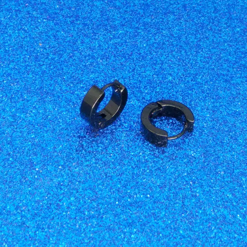 Stainless Steel hoop earrings black gold Piercing earring stud ear rings men studs