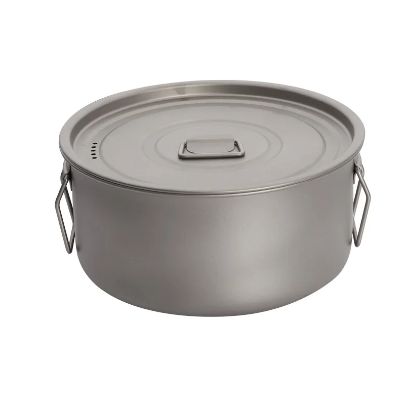 Titanium Pot 1600ml/1800ml for Outdoor Camping Backpacking Hiking Ultralight Portable Cooking Pot Camp Kitchen Cookware