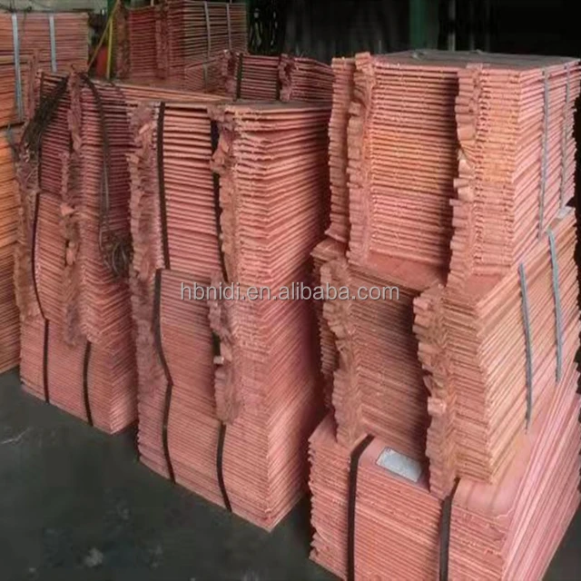 Cathodic copper is produced from copper concentrate by electrolytic refining or electrolytic deposition