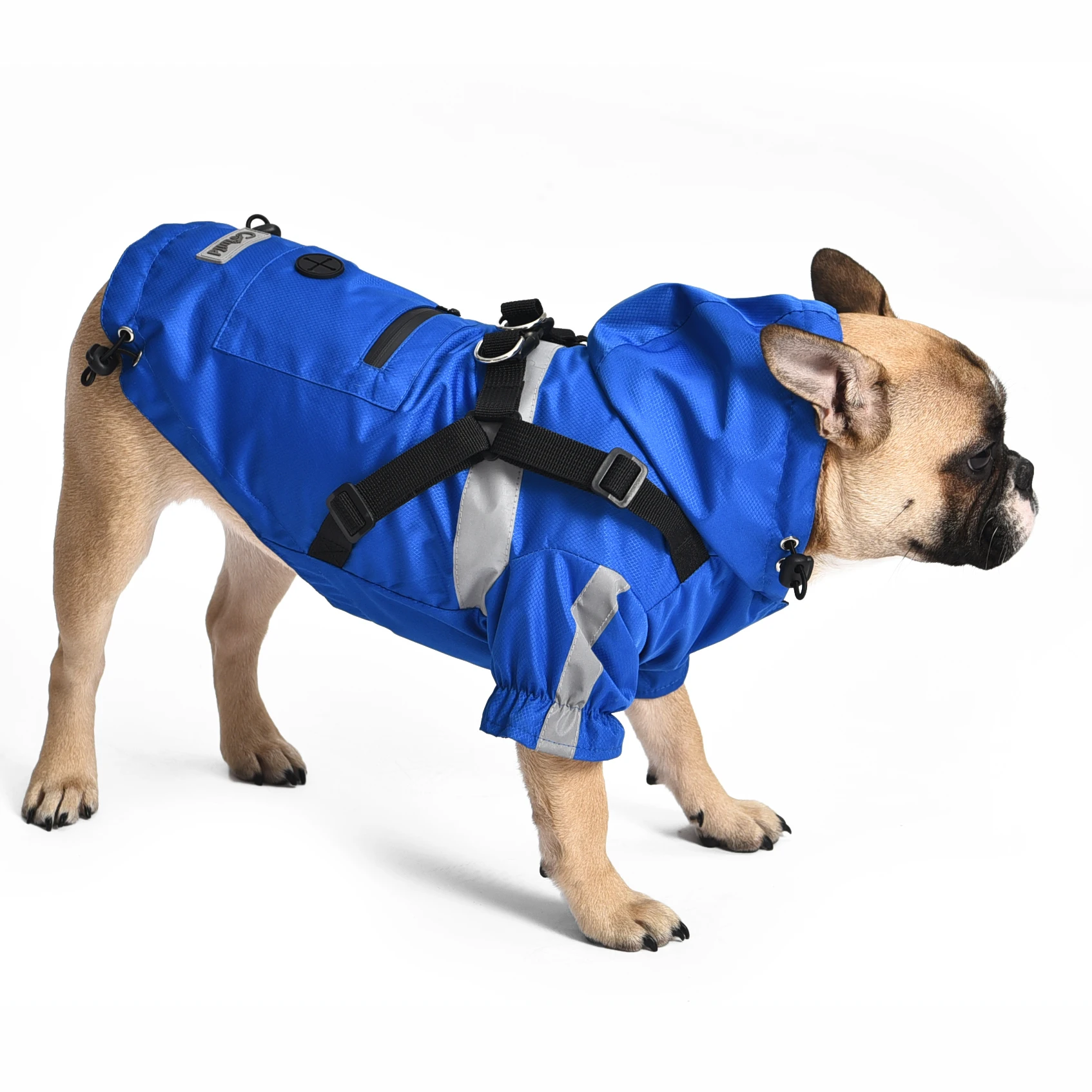 Winter Lightweight Reflective Pet Dog Windproof Waterproof Technical Jacket With Hood