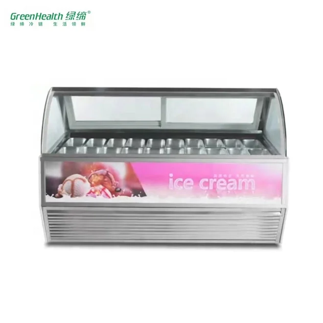 Commercial hard Ice cream display showcase 3 layers gelato freezer freezing machine