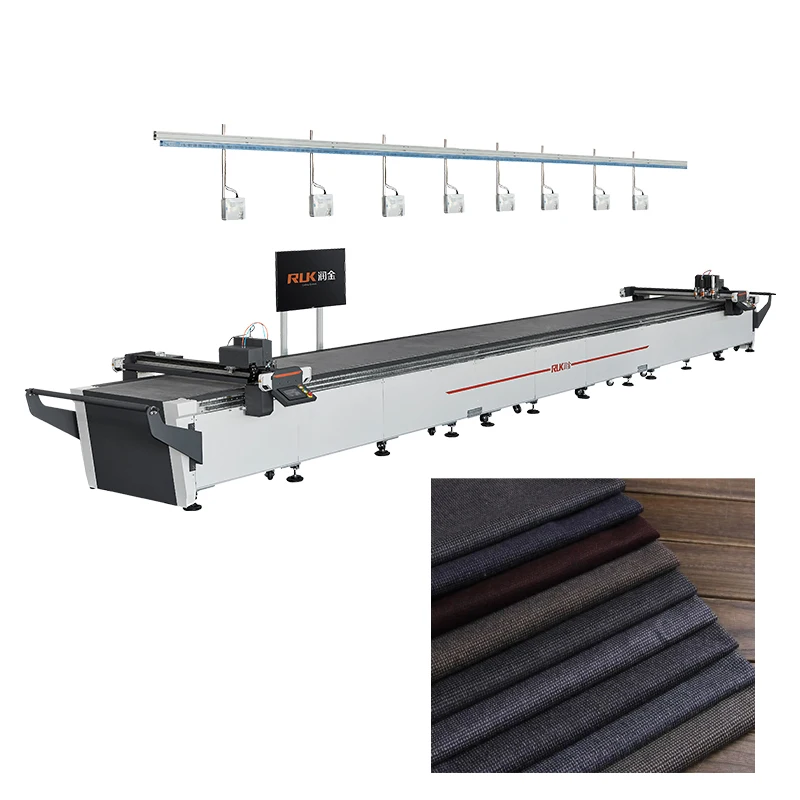 Fur Leather Cotton Fabric Cutting Plotter Digital Auto Feeder Table Flatbed Garment Suit Cutting Machine