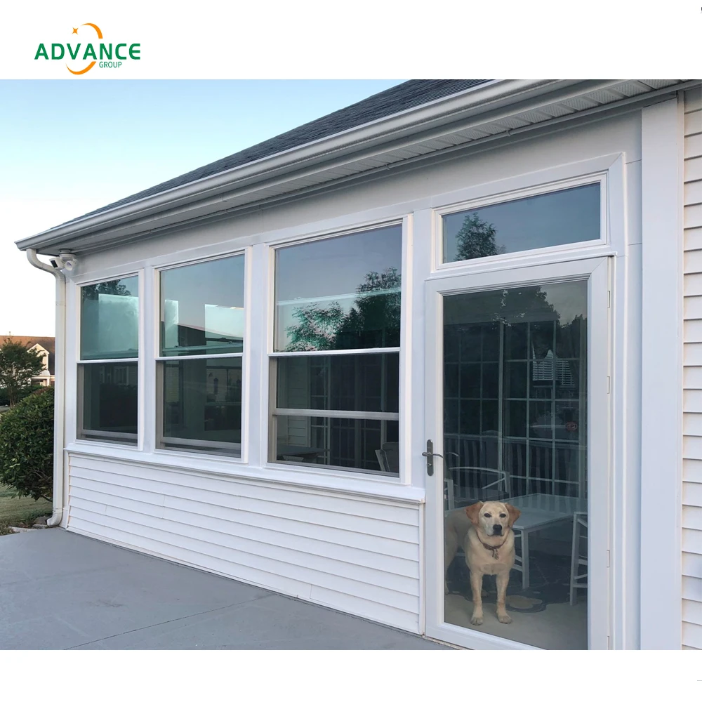 Hurricane Soundproof Thermal Break UPVC America Windows Double Hung Window With Screen window China Manufacturer