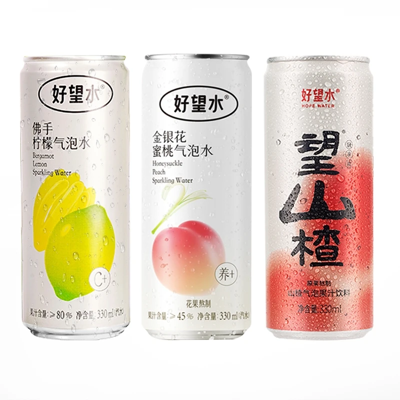 Good Hope Water Hope Hawthorn Buddha hand lemon peach sparkling juice 330ml cans of whole case of soft drinks chilled drinks