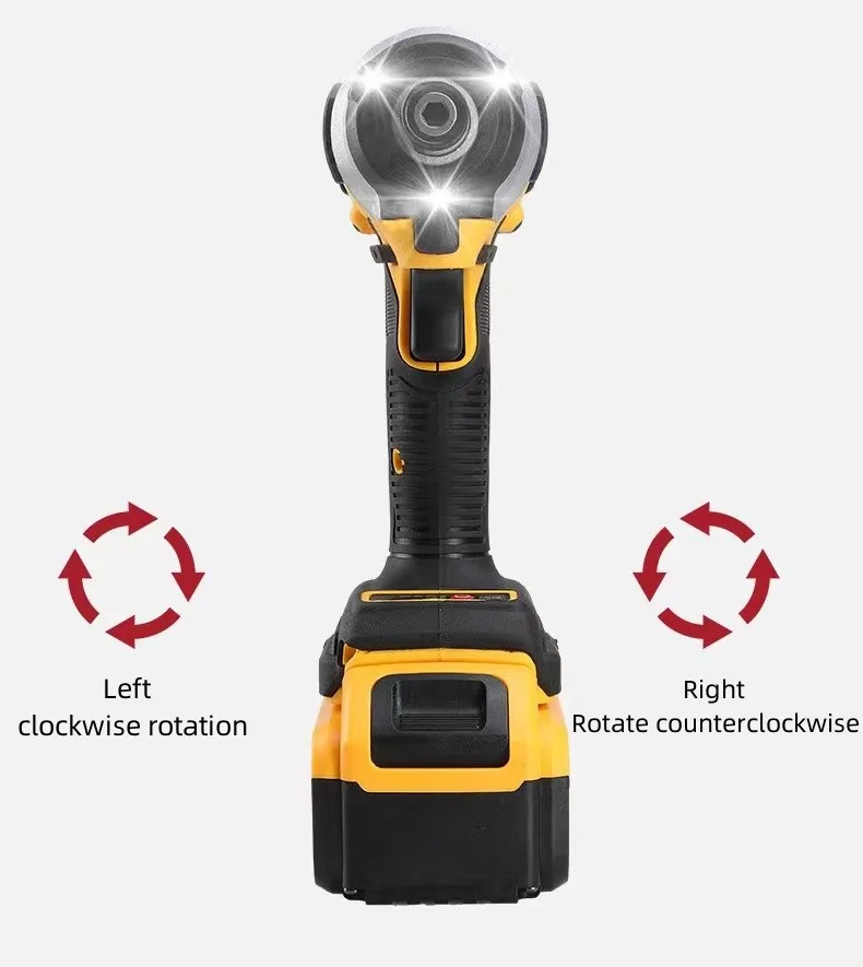 Universal 21V Cordless Electric Wrench Kit Brushless Powerful Lithium Battery Industrial Power Tools Hard Case Industrial Box