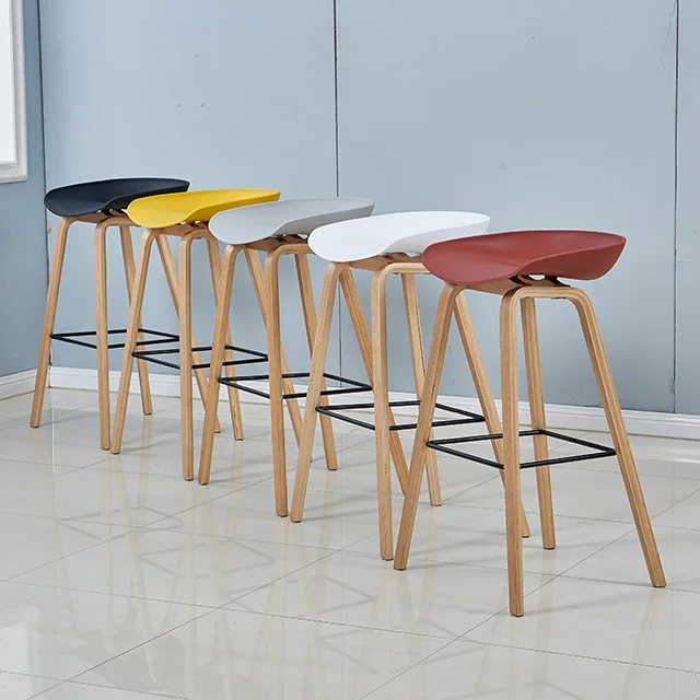 2019 Hot Sale Bar Furniture Modern Armless Barstool Lounge Modern Bar Chairs With Steel Legs
