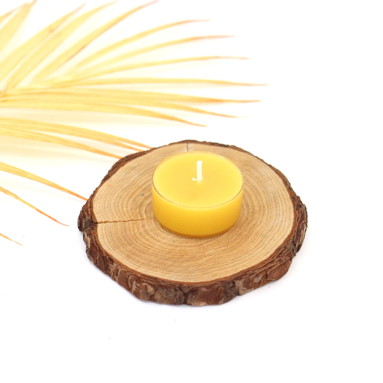 12pcs Pure Natural Beeswax Tealight Candles Organic Candle Natural Scent Smokeless Clean Burning Decor Beeswax Candle with Box