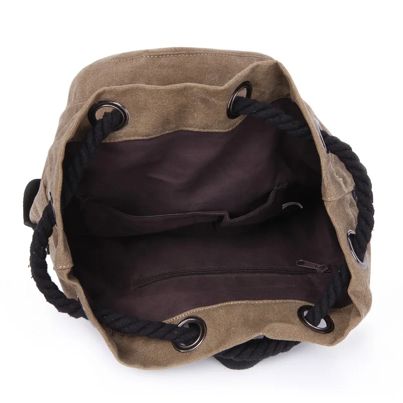 Small Canvas Draw String Sports Bag Backpack Gym Bag For Women Men