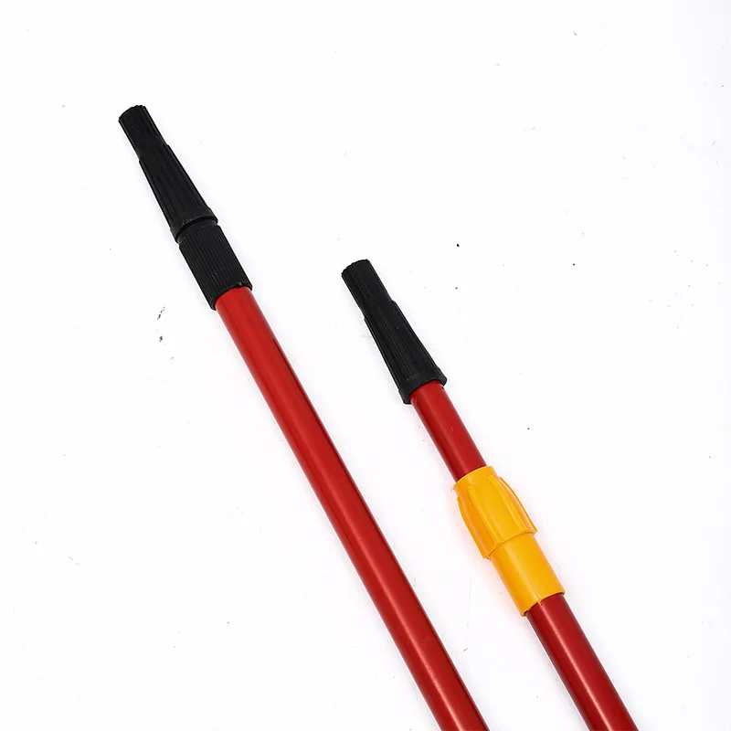 customized thread ending paint roller blue Iron metal pole 2 sections 2 meters length extention pole
