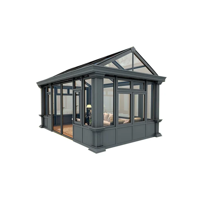 Long Lifetime Insulating Glass Sun Houses Aluminum Frame Sunroom Glass Home Veranda Design for Home Sun Room Glass House
