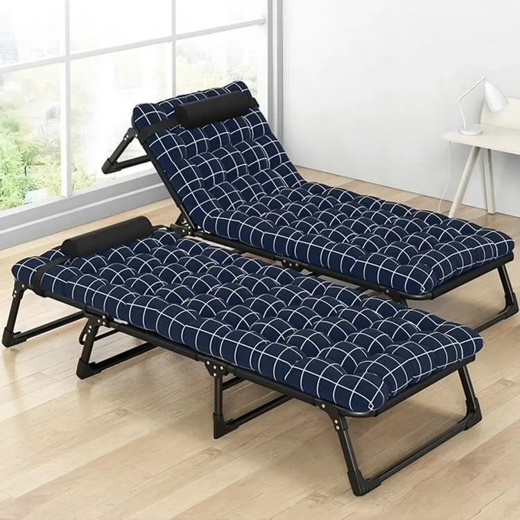 Popular travel equipment durable outdoor adjustable camping folding bed with mattress