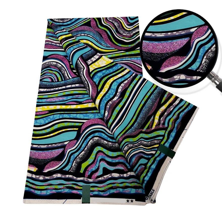 African Gold Stamped Cotton Wax Fabric Gold African Wax Fabric French Organza Jacquard Gold Stamping Embroidery African Fabric