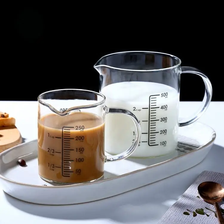 Hot Glass Measuring Cups With Custom Logo Glass Measuring Cup With Glass Handle