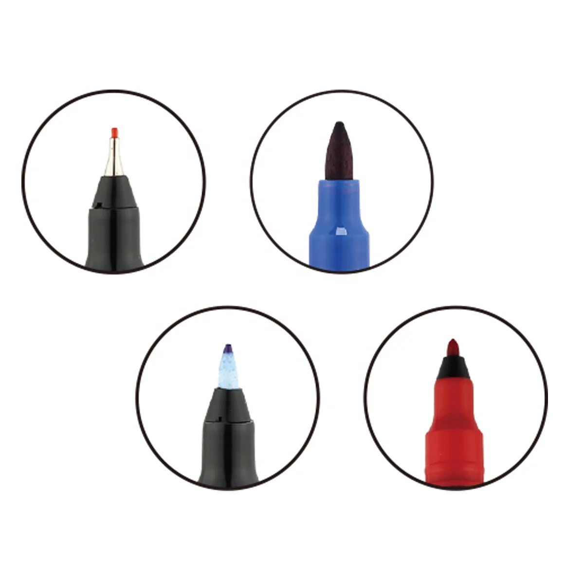Unique Cap Design Water-Based Permanent Markers: Quality Dual Tip Fabric Pens Perfect for Office and School Use
