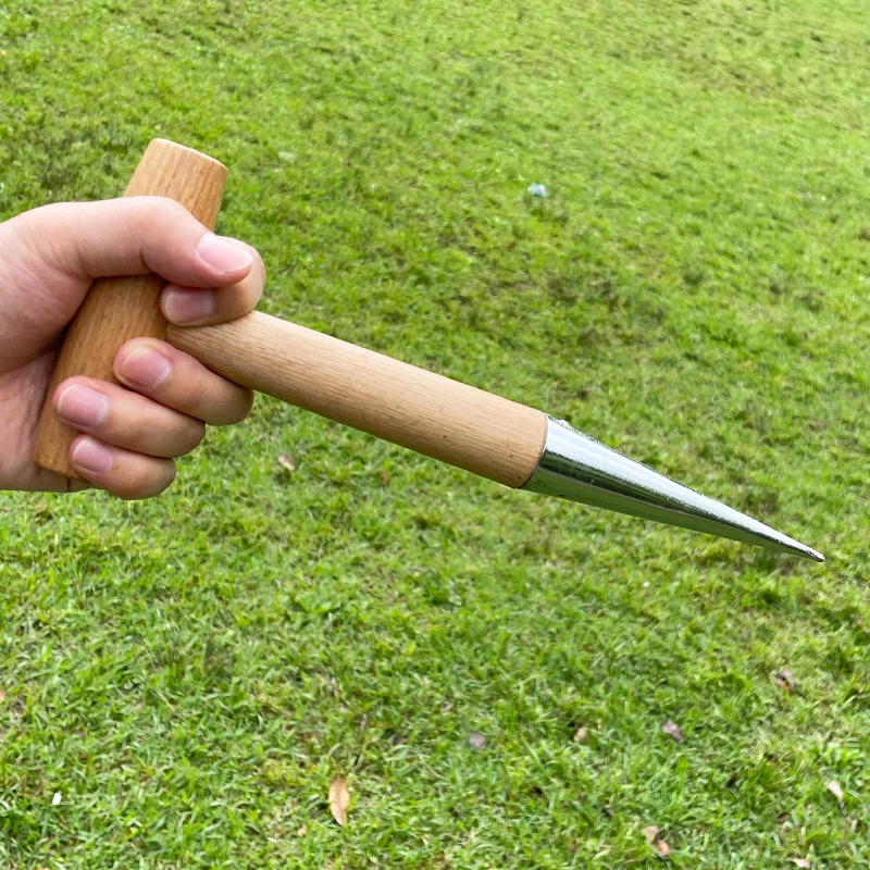 Wholesale garden planting drill T wood horizontal handgrip outdoor garden tools for planting flowers and soil loosening