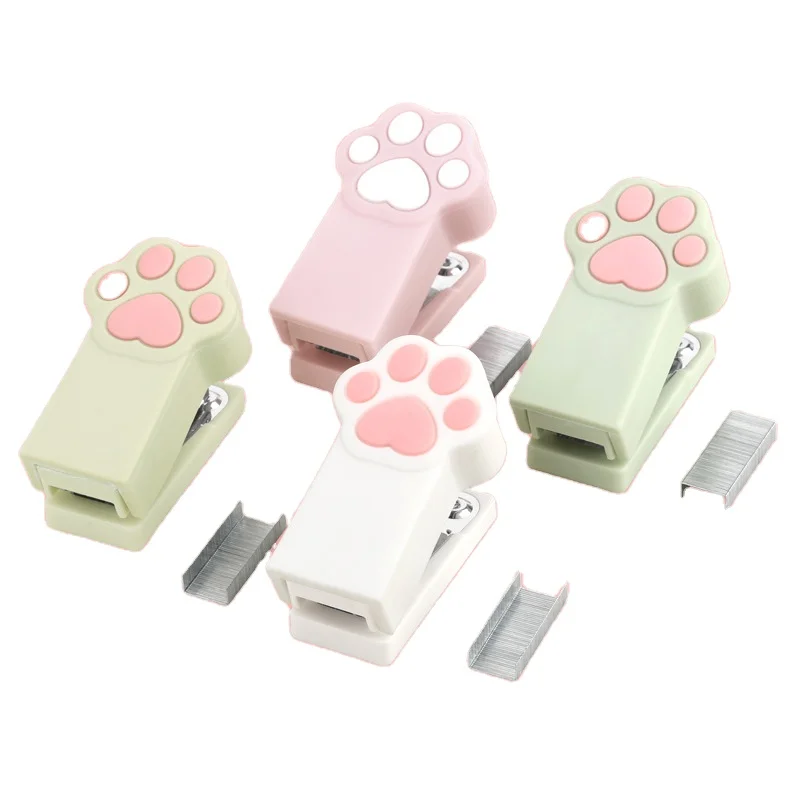 Набор мини-степлера, скобы, бумажные канцелярские принадлежности, офисные переплетные инструменты, школьные принадлежности, кавайные канцелярские принадлежности