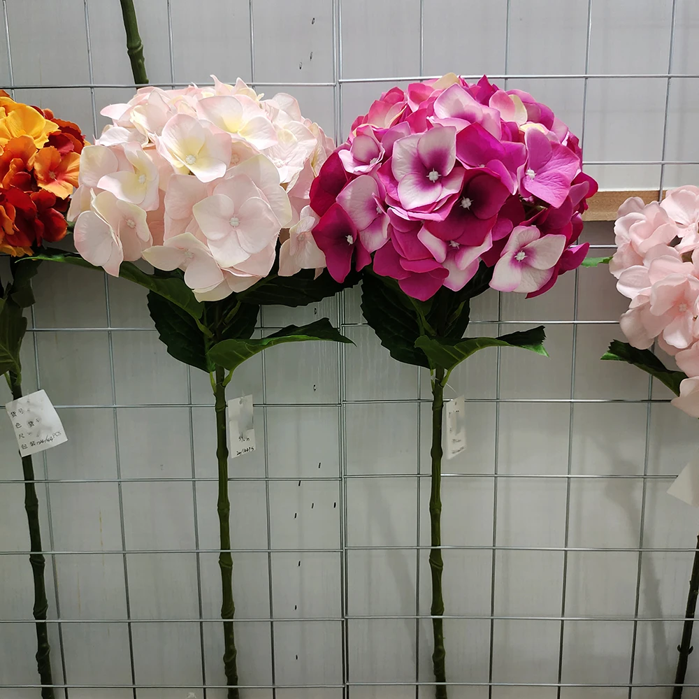60cm real touch hydrangea flower for home table vase decorations artificial latex hydrangea flowers