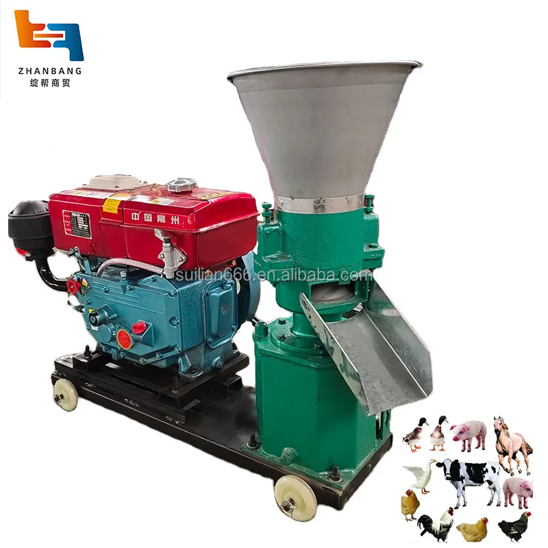 hand operate motor driven small feed pellet mill machine for animal
