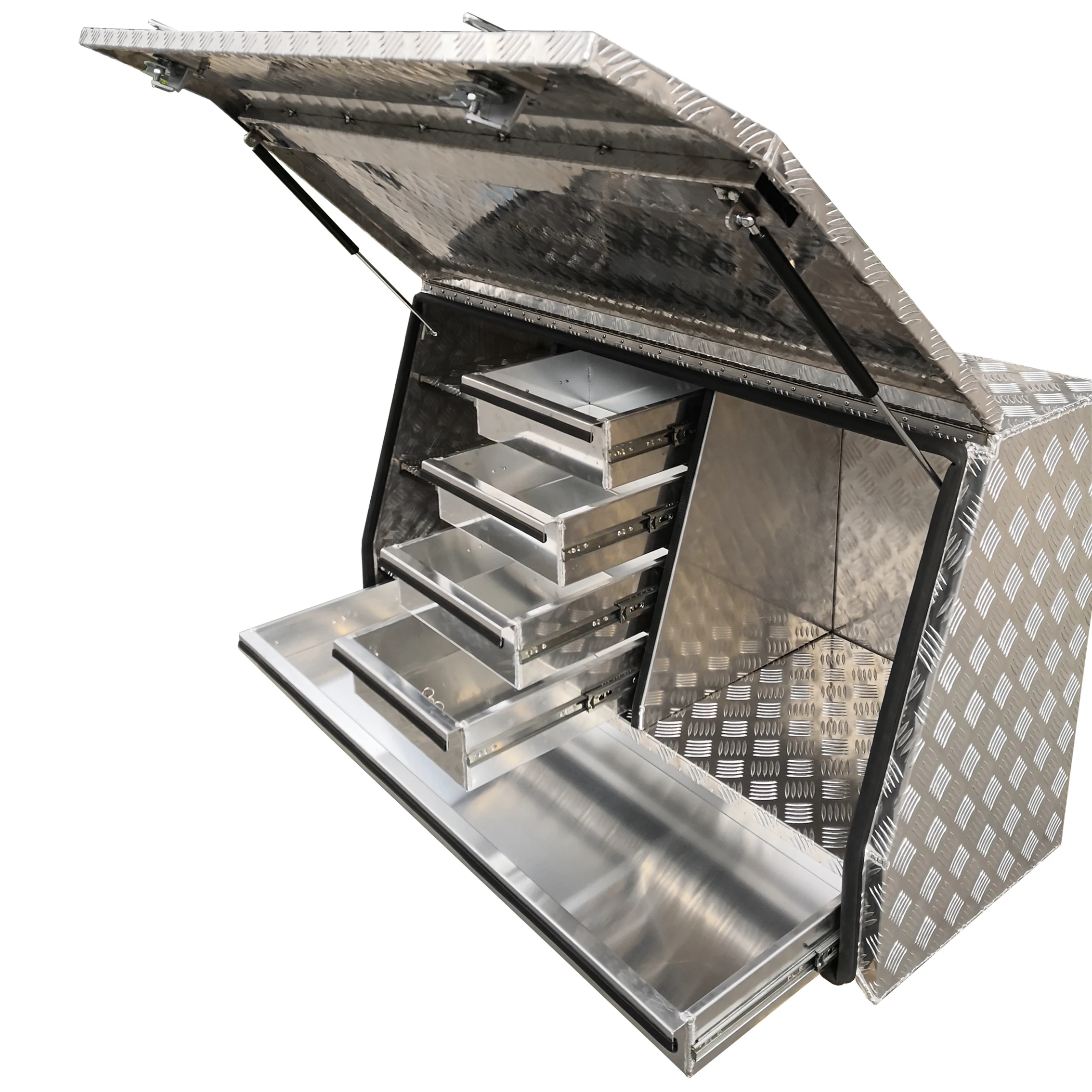 2024 Hot-selling Aluminium metal tool box aluminum toolbox for truck and work site