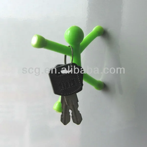 Funny bendable q-man magnet toy