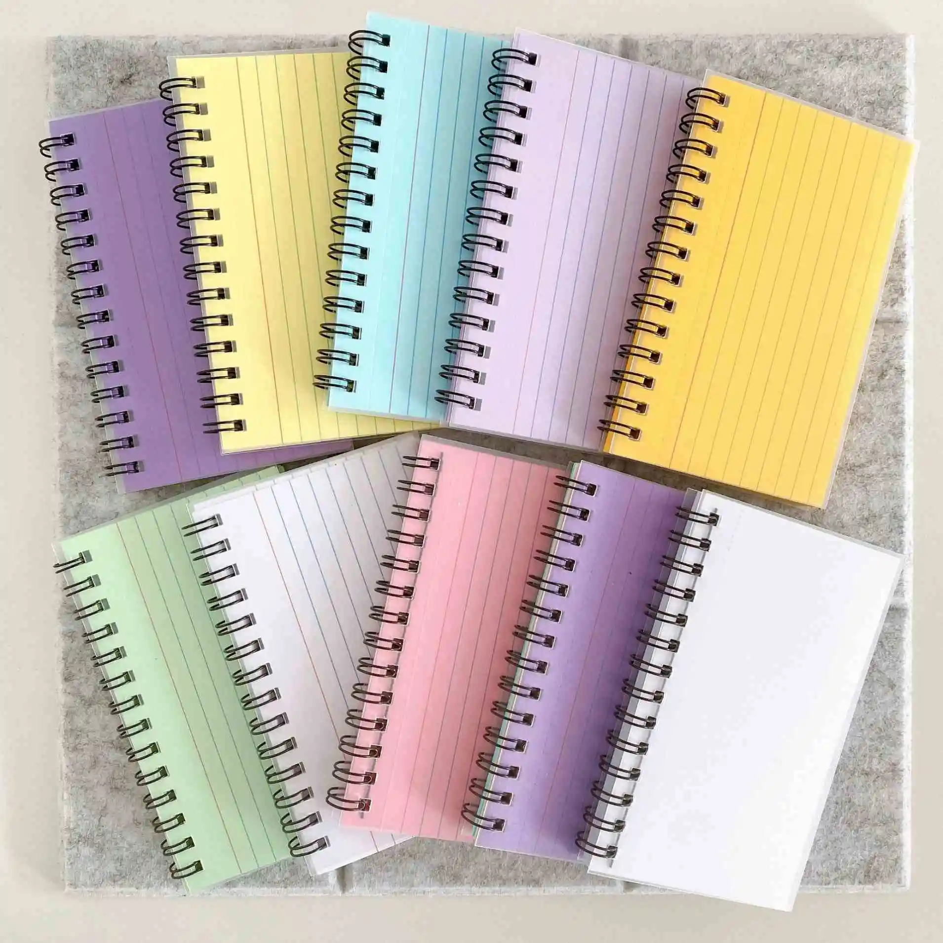 Hot Creative Colored Office School Spiral Note Pad Personalized Customize Notebook 50 Sheets of Line Paper Stationery Supplies