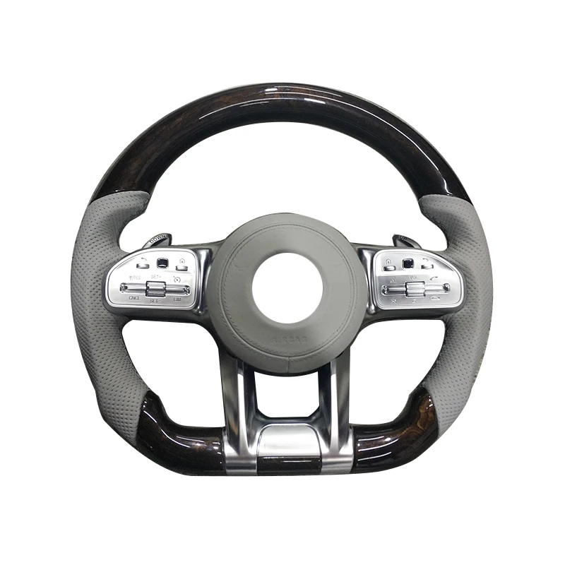 Custom Lenkrad Volant Half Alcantara Dry Carbon Steering Wheel for Mercedes W176 W213 W211 W213 W221 W218 W205 AMG GT ML W166