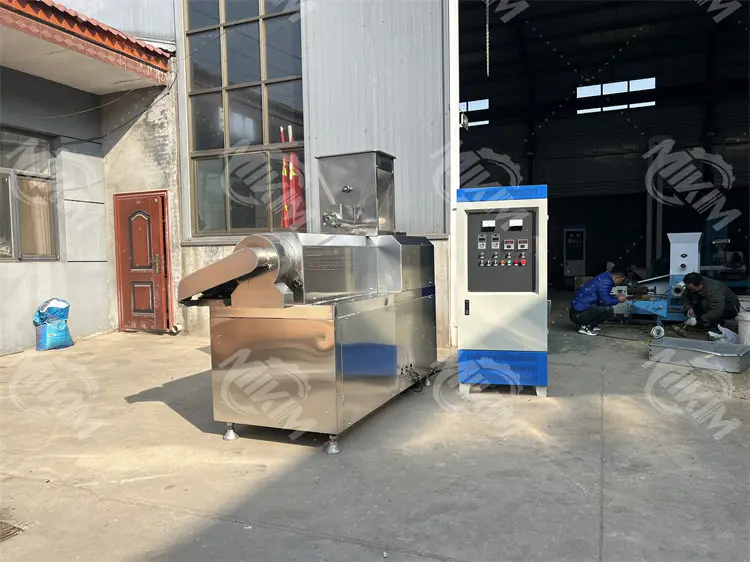 hot automatic dog and cat food manufacturing extruder pet feed kibbel wet making machine production line