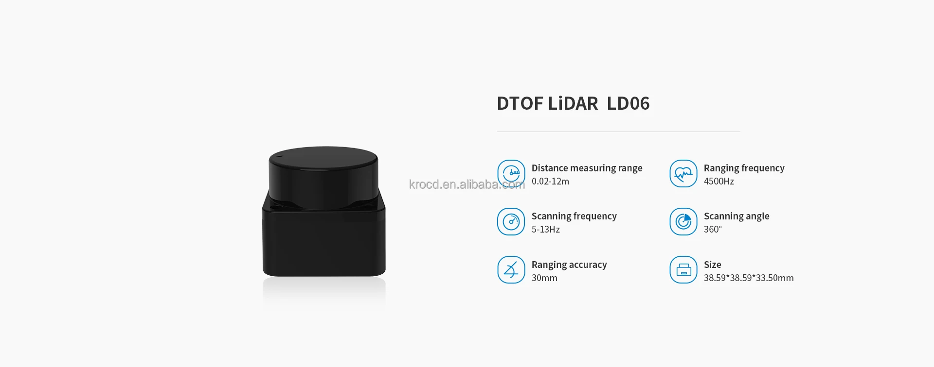
DTOF LiDAR LD06 obatacle avoidance navigation scanning lidar scanner scanning angle 360 degree,2d lidar scanner 